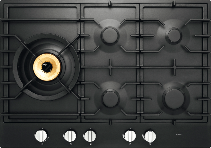 ASKO HG1776AD 75cm Craft Series 1 Gas Cooktop Graphite Black