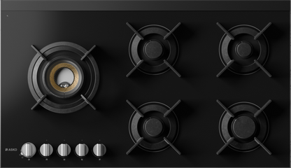 ASKO HG8953BGD1 90cm Gas Cooktop Black Ceramic Glass