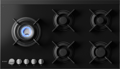 ASKO HG8953BGD1 90cm Gas Cooktop Black Ceramic Glass
