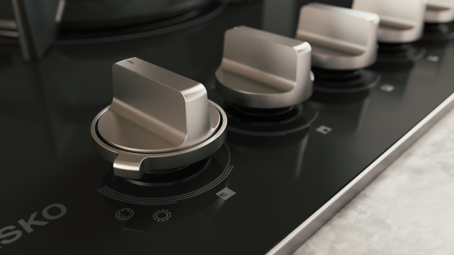 ASKO HG8953BGD1 90cm Gas Cooktop Black Ceramic Glass