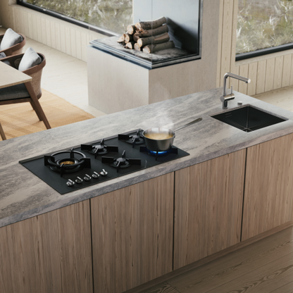 ASKO HG8954MGD1 90cm Gas Cooktop Matt Black Ceramic Glass