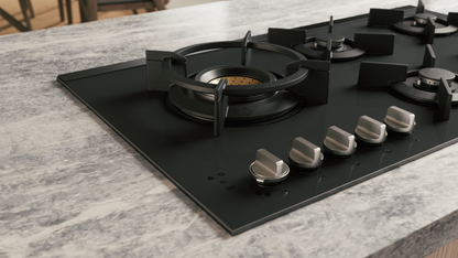 ASKO HG8954MGD1 90cm Gas Cooktop Matt Black Ceramic Glass