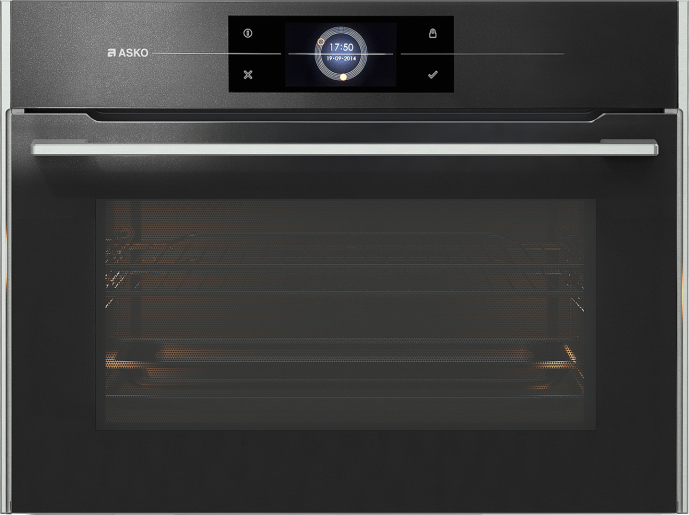 ASKO OCM8478G 45cm Elements Combi Microwave Oven Pearl Black