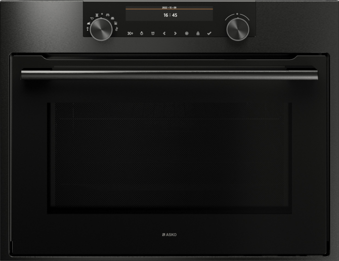 ASKO OCM8487B 45cm Craft Combi Microwave Oven Black Steel