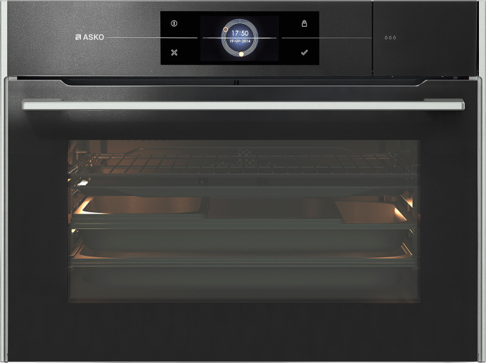 ASKO OCS8478G 45cm Elements Combi Steam Oven Black Glass