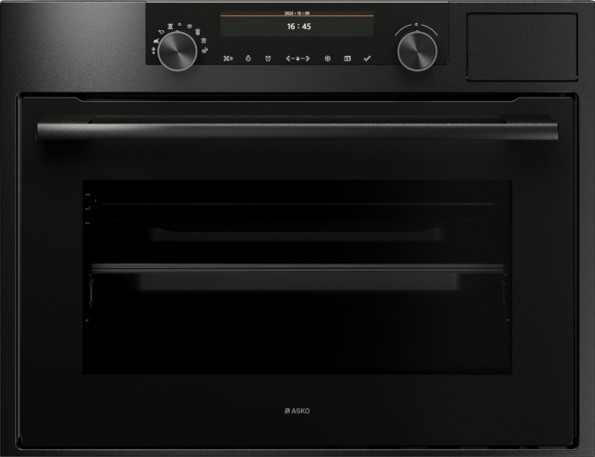 ASKO OCS8487B 45cm Craft Combi Steam Oven Black Steel