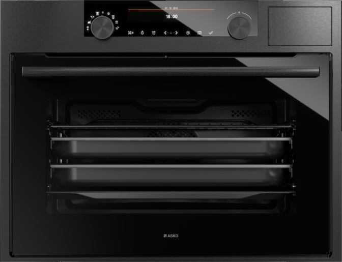 ASKO OCS8487B 45cm Craft Combi Steam Oven Black Steel
